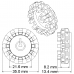 Wheel 42×19mm Pair